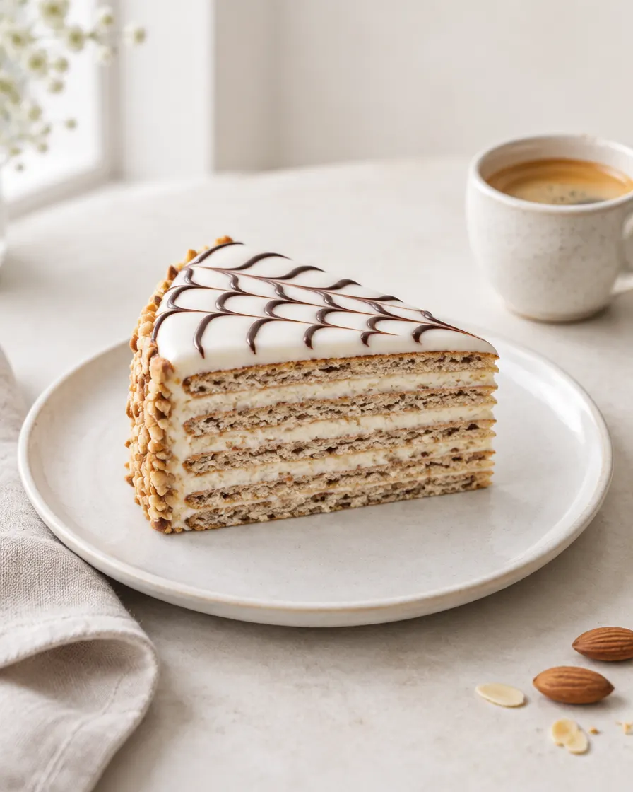 Almond esterhazy cake